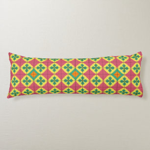 Colourful Geometric Pattern with Symmetrical Tile Body Pillow