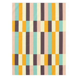 Colourful geometric pattern with vertical stripes tablecloth