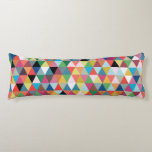 Colourful Geometric Patterned Body Pillow<br><div class="desc">Channel your inner child with this Colourful Geometric Triangle Patterned Body Pillow! The design is reminiscent of looking at a box of crayons--the big kind with the sharpener in the back! It's like a dream come true because there's not a broken tip in the bunch! This design contains every colour...</div>
