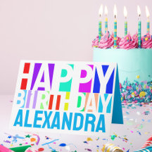 Colourful Geometric Personalized Birthday