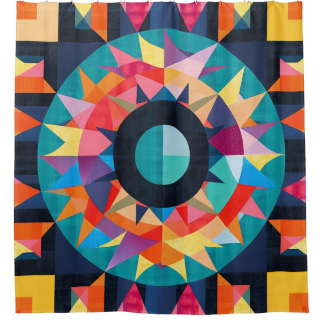 Colourful Geometric Quilt Pattern (Front)