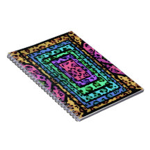 Colourful Geometric Rainbow Jaguar Animal Print