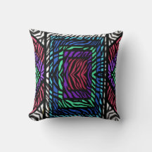 Colourful Geometric Rainbow Zebra Animal Print