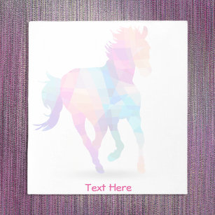 Colourful Geometric Running Horse Notepad