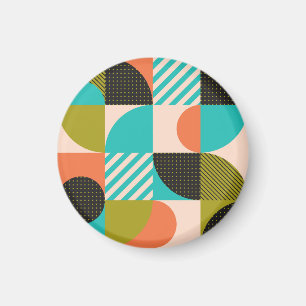 Colourful geometric, Scandinavian style pattern. Magnet