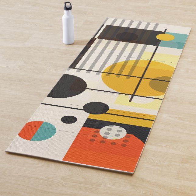 Colourful geometric shapes composition yoga mat (In Situ)