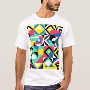 Colourful Geometric Shapes Decorative Ornament T-Shirt