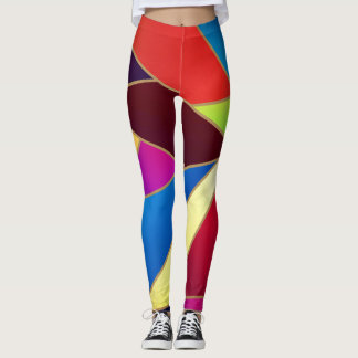Colourful geometric shapes leggings