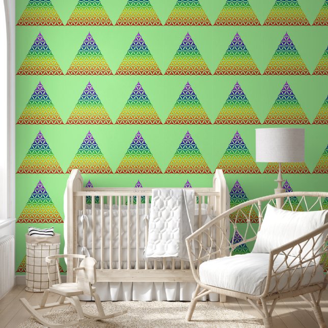 Colourful geometric shapes pattern 10 wallpaper (Kids)