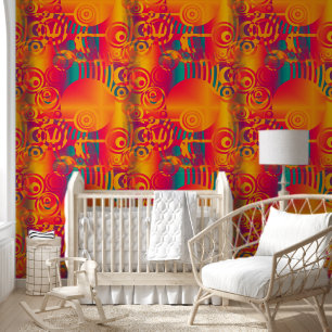 Colourful geometric shapes pattern 30 wallpaper