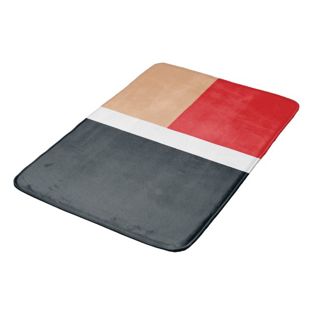 Colourful geometric shapes pattern bath mat (Angled)