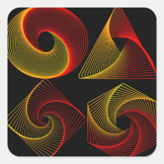 Colourful Geometric Shapes Stickers