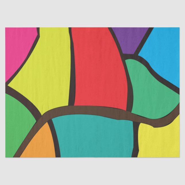 Colourful Geometric Shapes Tissue Paper (Front)