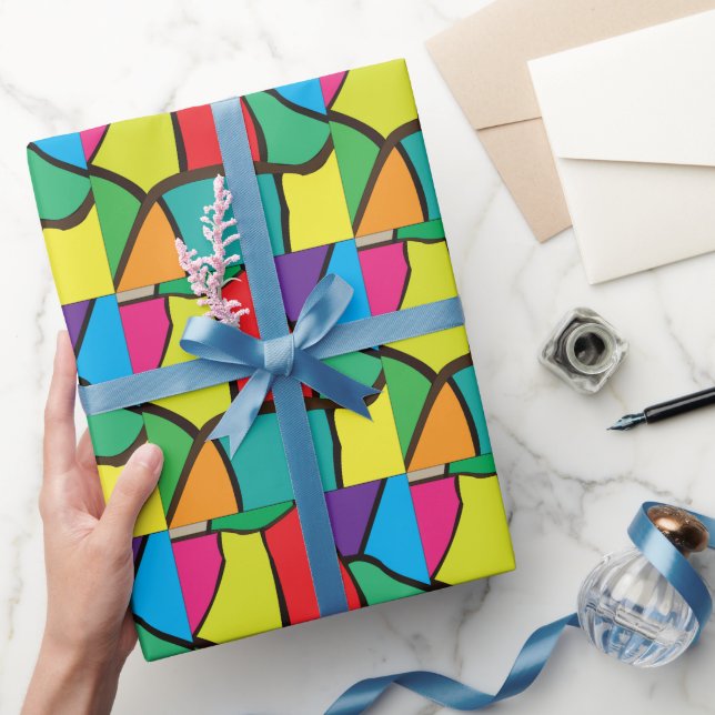 Colourful Geometric Shapes Wrapping Paper (Gifting)