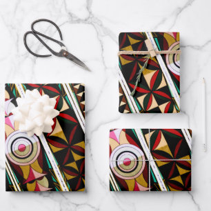Colourful Geometric Spanish Architecture Wrapping Paper Sheet
