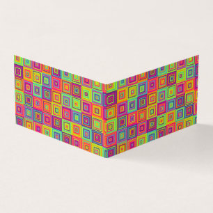 Colourful Geometric Squares Business Card