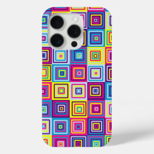 Colourful Geometric Squares iPhone 15 Pro Case