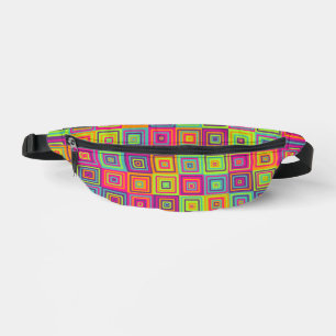 Colourful Geometric Squares Fanny Pack
