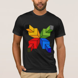 Colourful Geometric Star Abstract Graphic T-Shirt
