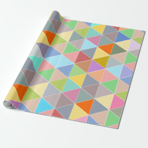 Colourful geometric traingle pattern wrapping pape wrapping paper