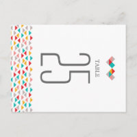 Colourful Geometric Triangle Hearts Wedding