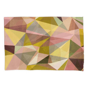 Colourful Geometric Triangles Abstract Texture. Pillowcase