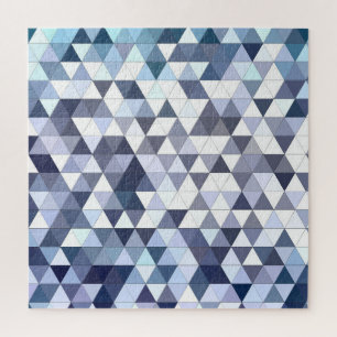 Colourful geometric triangular mosaic: abstract ba jigsaw puzzle