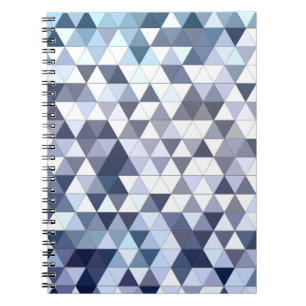 Colourful geometric triangular mosaic: abstract ba notebook