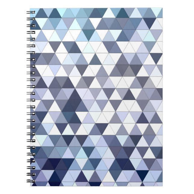 Colourful geometric triangular mosaic: abstract ba notebook (Front)