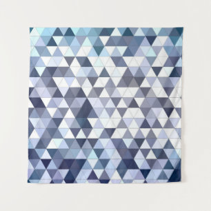 Colourful geometric triangular mosaic: abstract ba tapestry