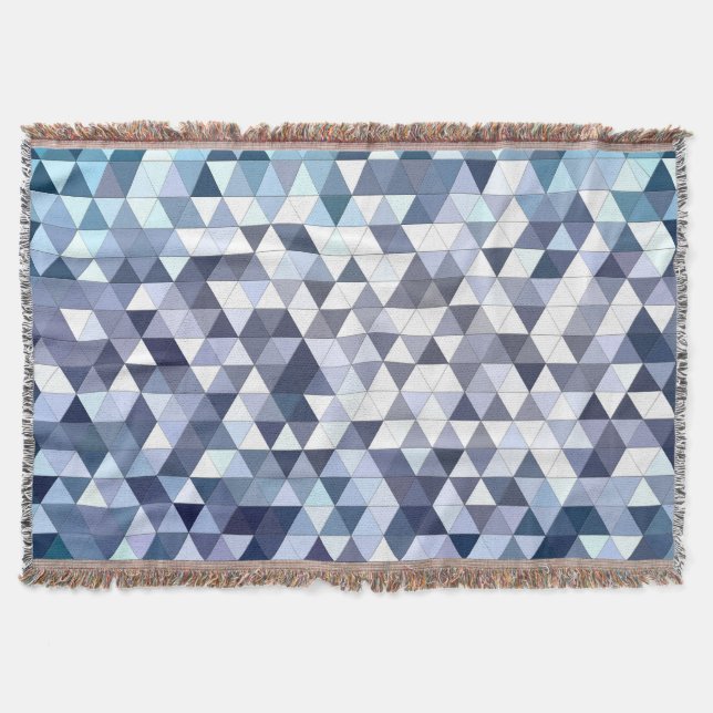 Colourful geometric triangular mosaic: abstract ba throw blanket (Front)