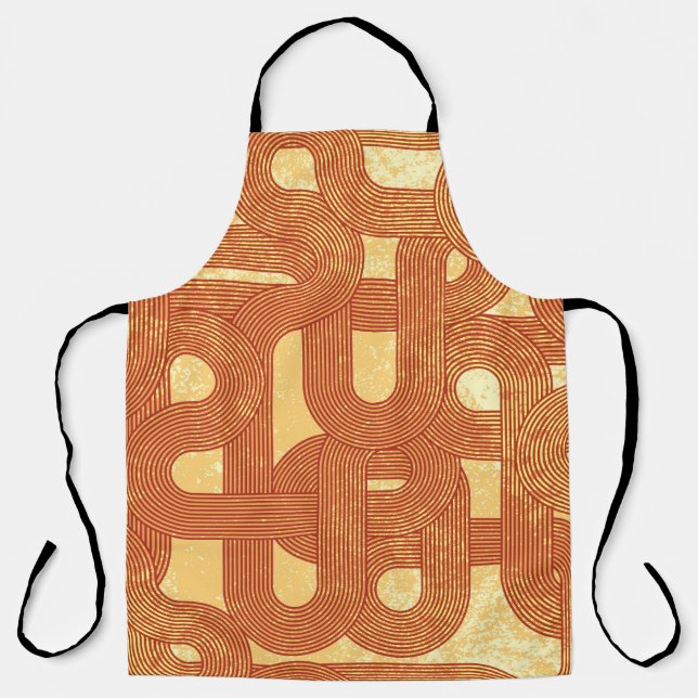 Colourful Geometric Vintage Abstract. Apron (Front)