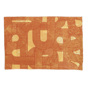 Colourful Geometric Vintage Abstract. Pillowcase