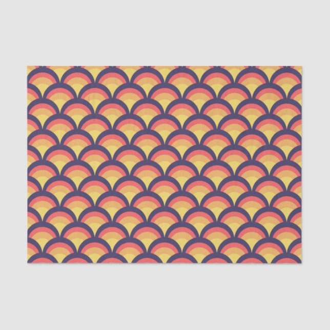 Colourful Geometric Waves Pattern Tissue Paper (Front)