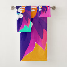 Colourful Geometrical Lion Head