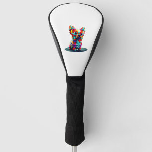 Colourful Geometry 3D Chihuahua in Modern Style  Golf Head Cover