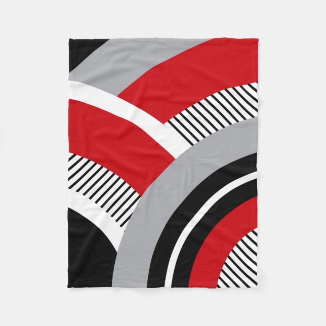 Colourful geometry fleece blanket (Front)