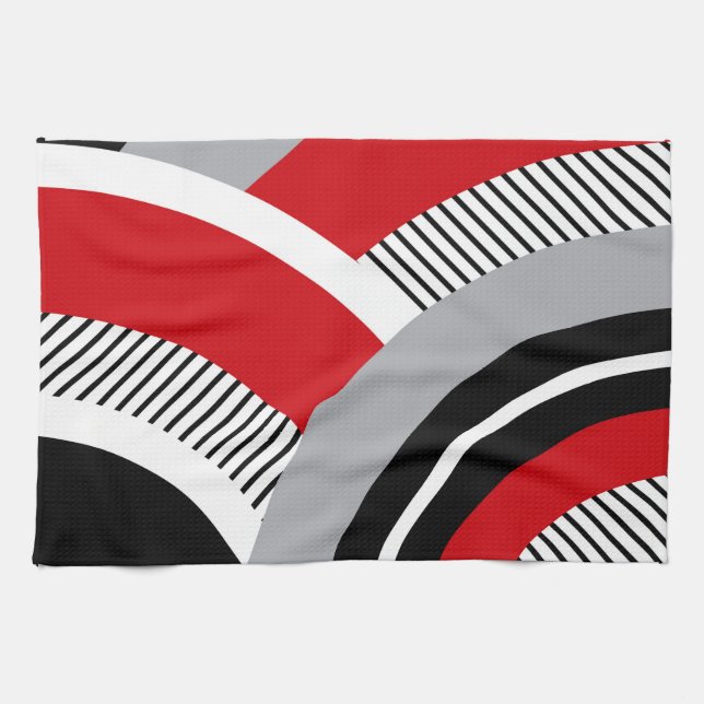 Colourful geometry kitchen towel (Horizontal)
