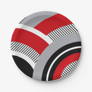 Colourful geometry paper plate