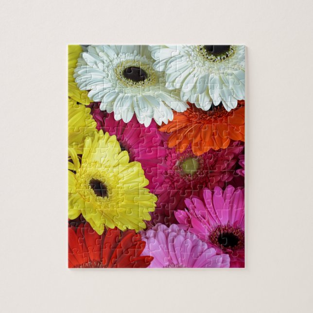 Colourful gerber flowers jigsaw puzzle (Vertical)