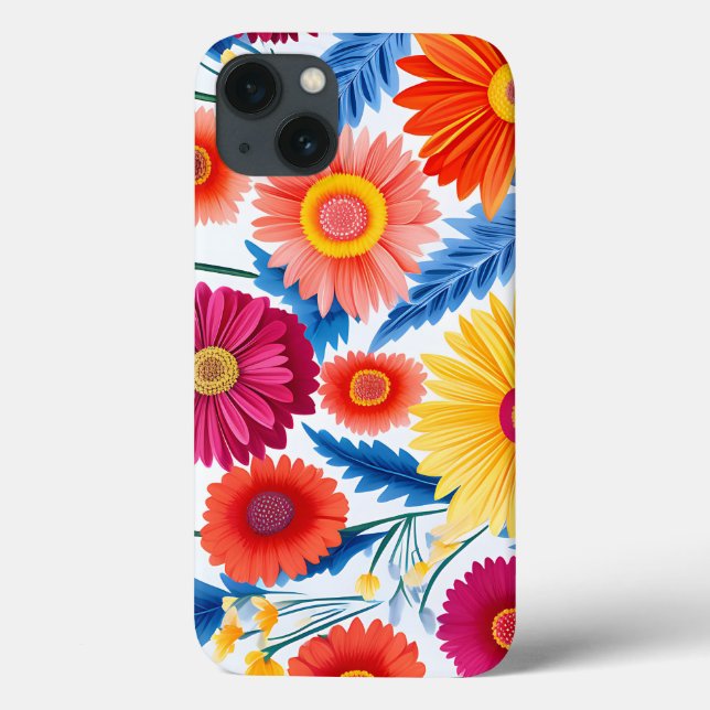 Colourful Gerbera Daisies Floral Case-Mate iPhone Case (Back)