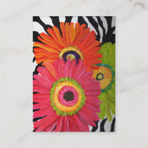 Colourful Gerbera Daisy Business Cards