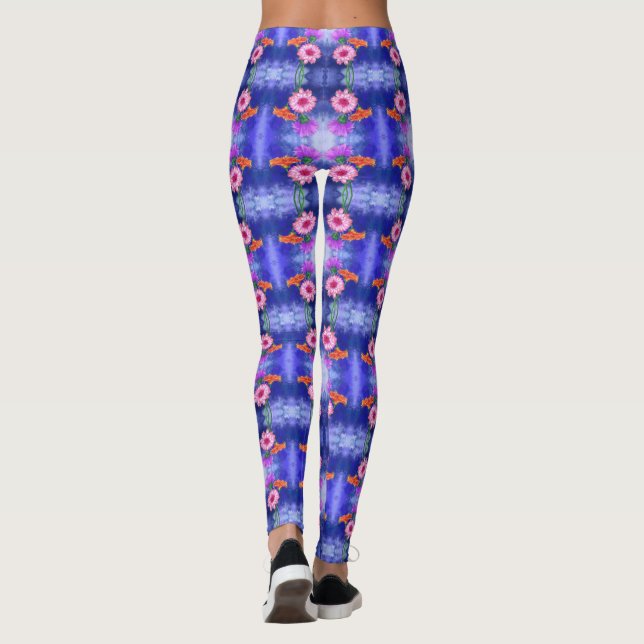 Colourful Gerberas Leggings (Back)
