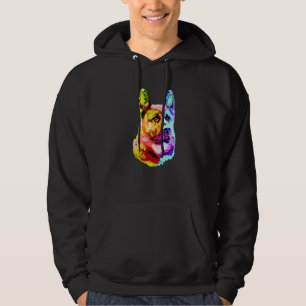 Colourful German Shepherd Dog Dad Mom  Owner Pop Hoodie