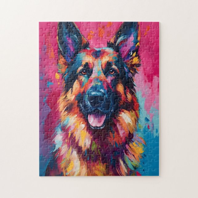 Colourful German Shepherd Jigsaw Puzzle (Vertical)
