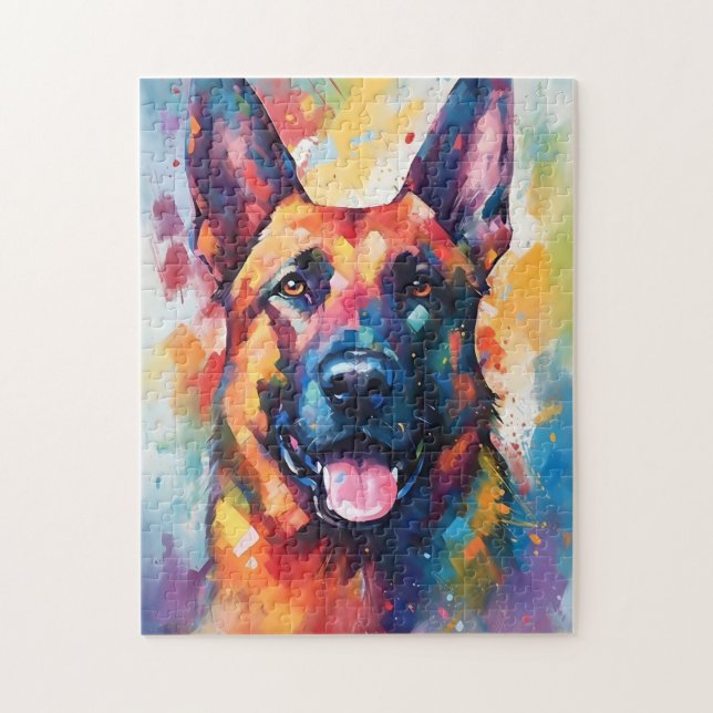 Colourful German Shepherd Jigsaw Puzzle (Vertical)