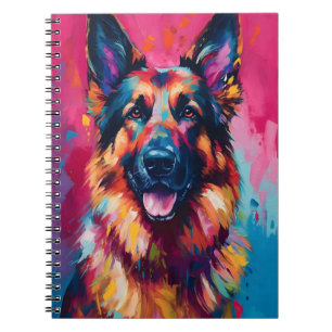 Colourful German Shepherd Notebook