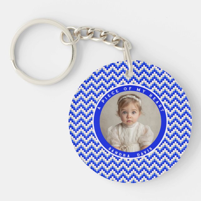 Colourful Gift Ideas For Men Stripe Pattern Keychain (Front)