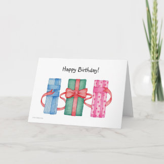 Colourful Gifts Birthday Card