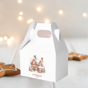 Colourful Gingerbread House Birthday Party Favor Box